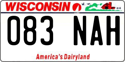 WI license plate 083NAH