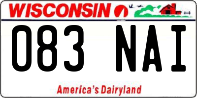 WI license plate 083NAI