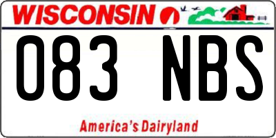 WI license plate 083NBS