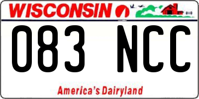 WI license plate 083NCC