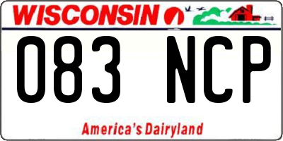 WI license plate 083NCP