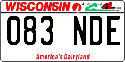 WI license plate 083NDE