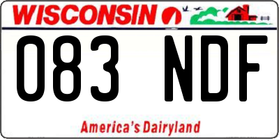 WI license plate 083NDF