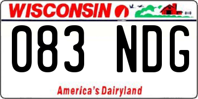 WI license plate 083NDG