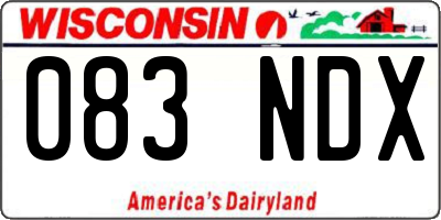 WI license plate 083NDX