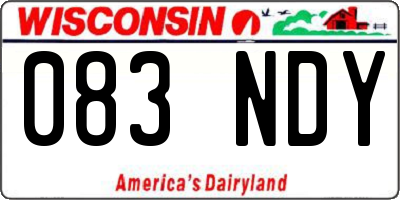 WI license plate 083NDY