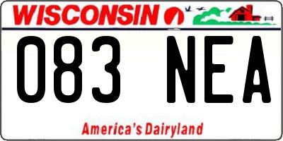 WI license plate 083NEA