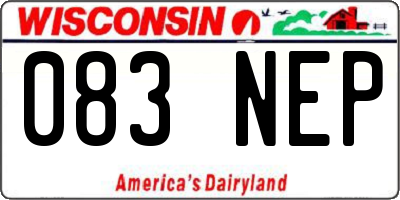 WI license plate 083NEP