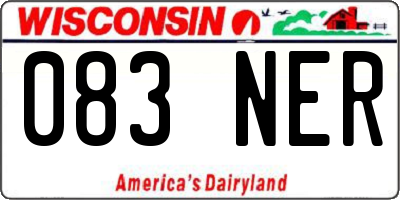 WI license plate 083NER
