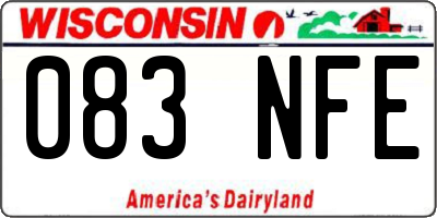 WI license plate 083NFE