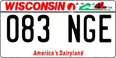WI license plate 083NGE