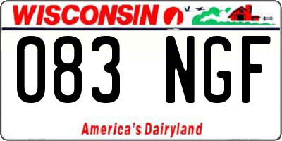 WI license plate 083NGF