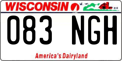 WI license plate 083NGH