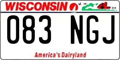 WI license plate 083NGJ