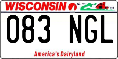 WI license plate 083NGL