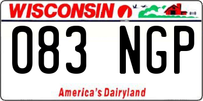 WI license plate 083NGP