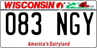 WI license plate 083NGY