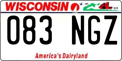 WI license plate 083NGZ