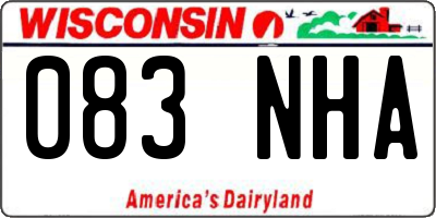 WI license plate 083NHA