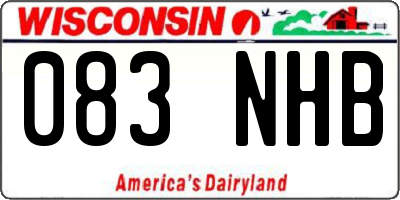 WI license plate 083NHB