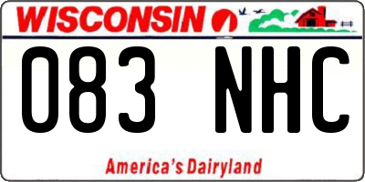 WI license plate 083NHC