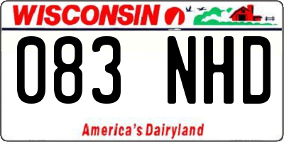WI license plate 083NHD
