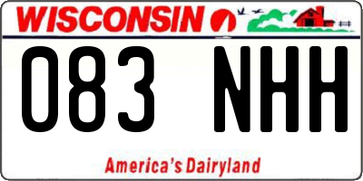 WI license plate 083NHH