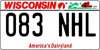 WI license plate 083NHL