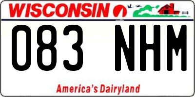 WI license plate 083NHM
