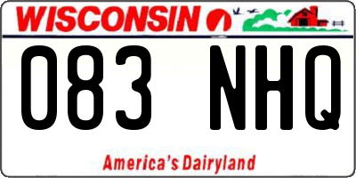 WI license plate 083NHQ