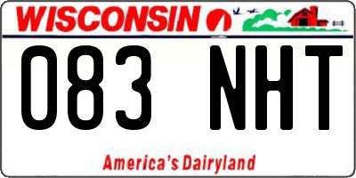 WI license plate 083NHT