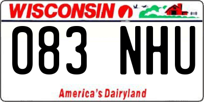 WI license plate 083NHU