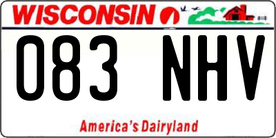 WI license plate 083NHV