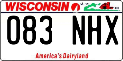 WI license plate 083NHX