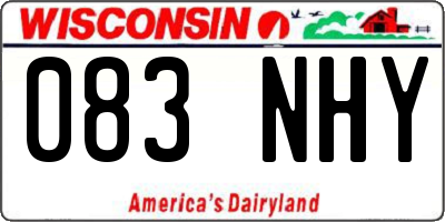 WI license plate 083NHY