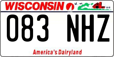 WI license plate 083NHZ