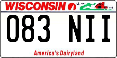 WI license plate 083NII