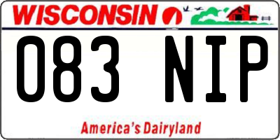 WI license plate 083NIP