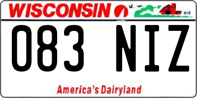 WI license plate 083NIZ
