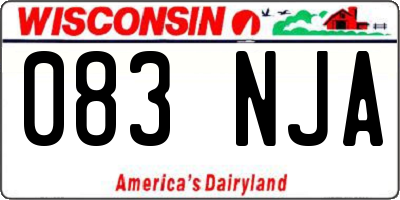 WI license plate 083NJA