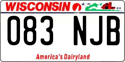 WI license plate 083NJB