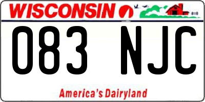 WI license plate 083NJC