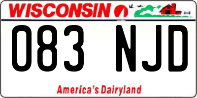 WI license plate 083NJD