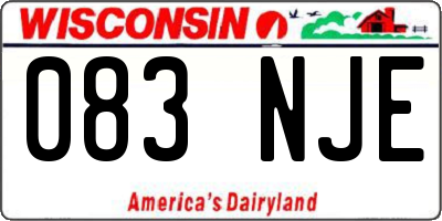 WI license plate 083NJE