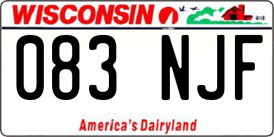 WI license plate 083NJF