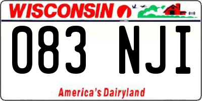 WI license plate 083NJI