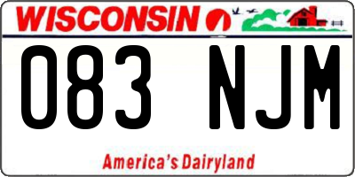 WI license plate 083NJM