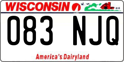 WI license plate 083NJQ
