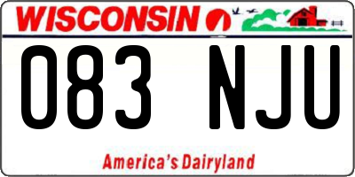 WI license plate 083NJU
