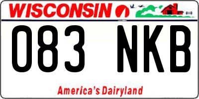 WI license plate 083NKB